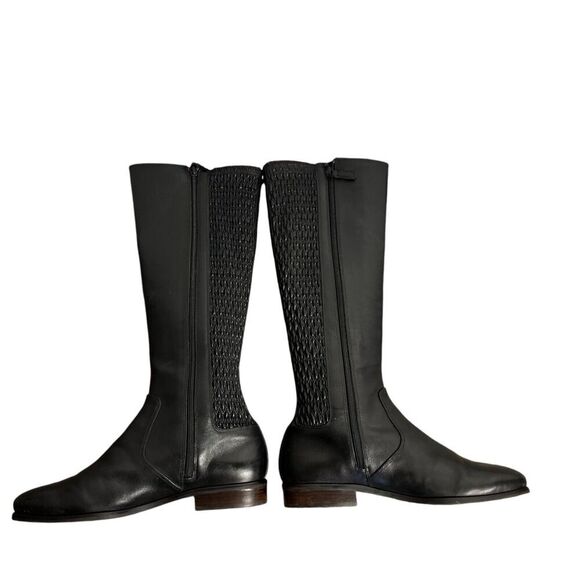Cole Haan Elverton Knee High Boot Black Leather Women's 10 B Riding - Picture 2 of 16